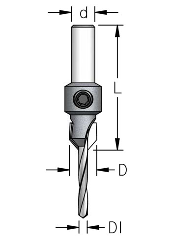 Carbide Tipped Countersink with Slow Spiral Drill