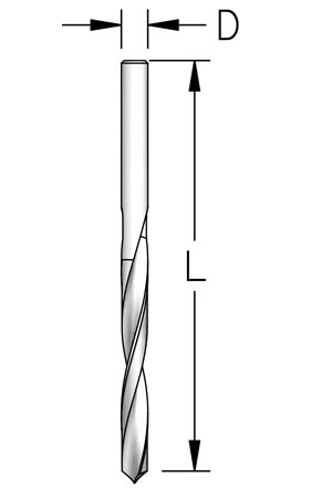 HSS Slow Spiral Drills for Countersinks